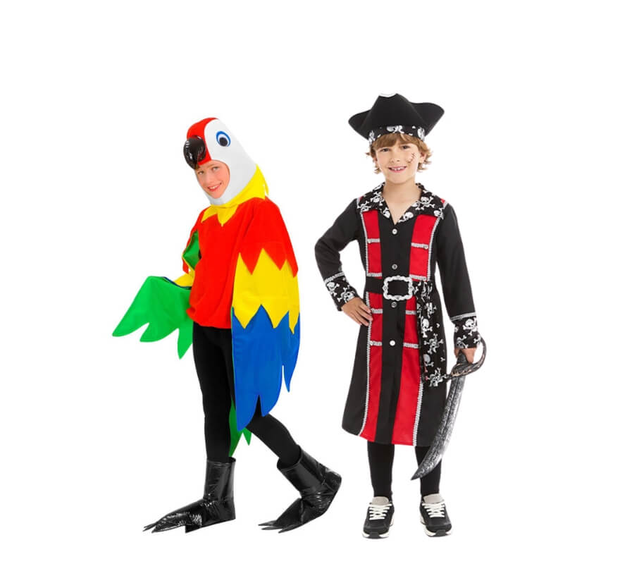 Pirate and parrot couple