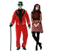 Pareja Día de los muertos rojo