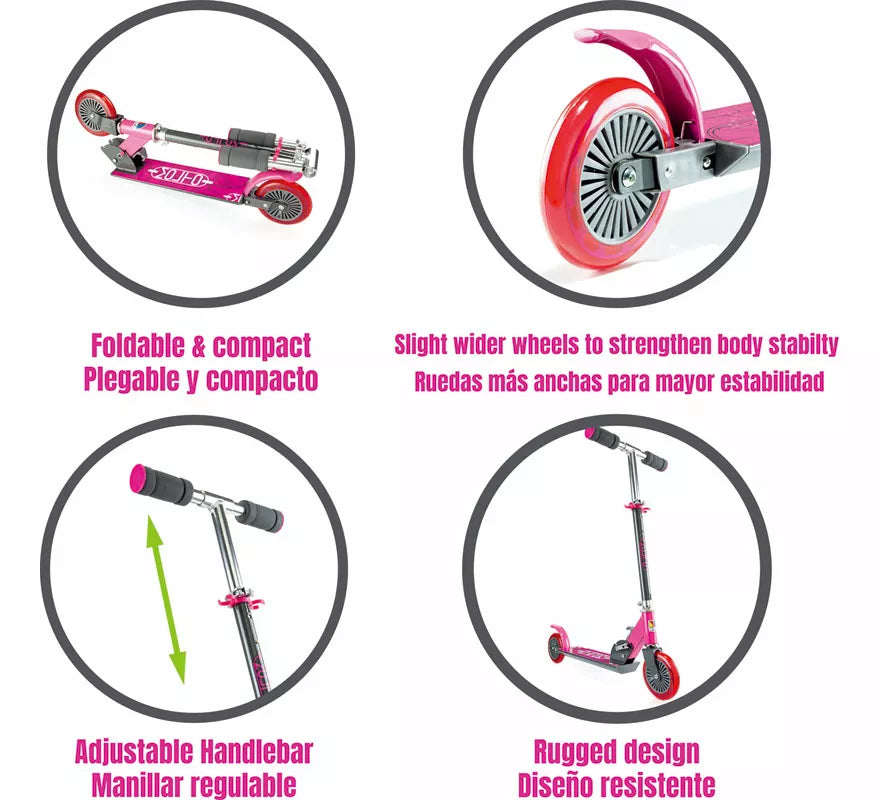 Patinete Plegable rosa