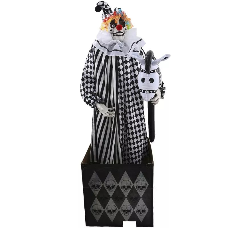 Payaso Crazy Animado con Luz, Sonido y Movimiento de 165 cm