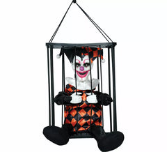Caged Clown with Light, Sound and Movement 26.5 cm