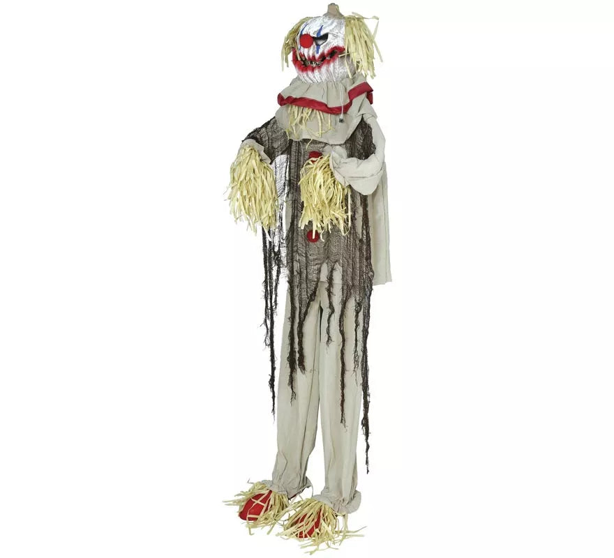 Payaso Espantapájaros con Luz de Sonido y Movimiento de 175 cm
