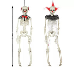 Hanging Skeleton Clown in 2 assorted models 40x9 cm