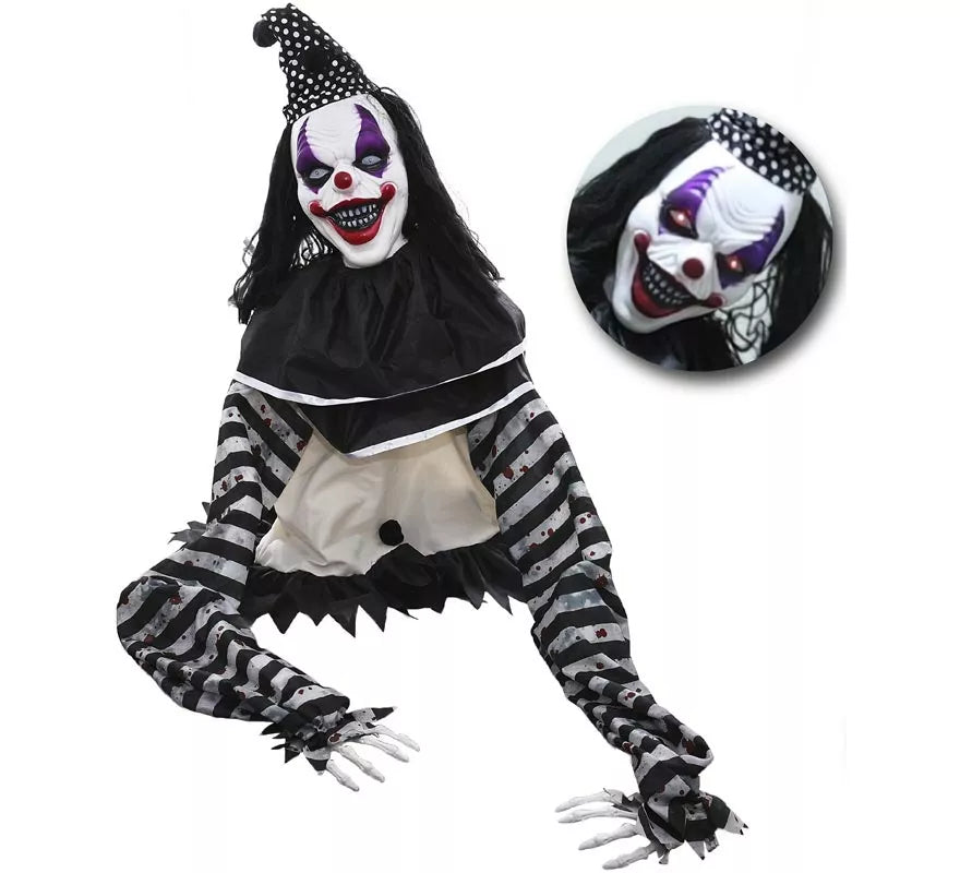 Payaso Terrorífico Suelo Animado 107 cm