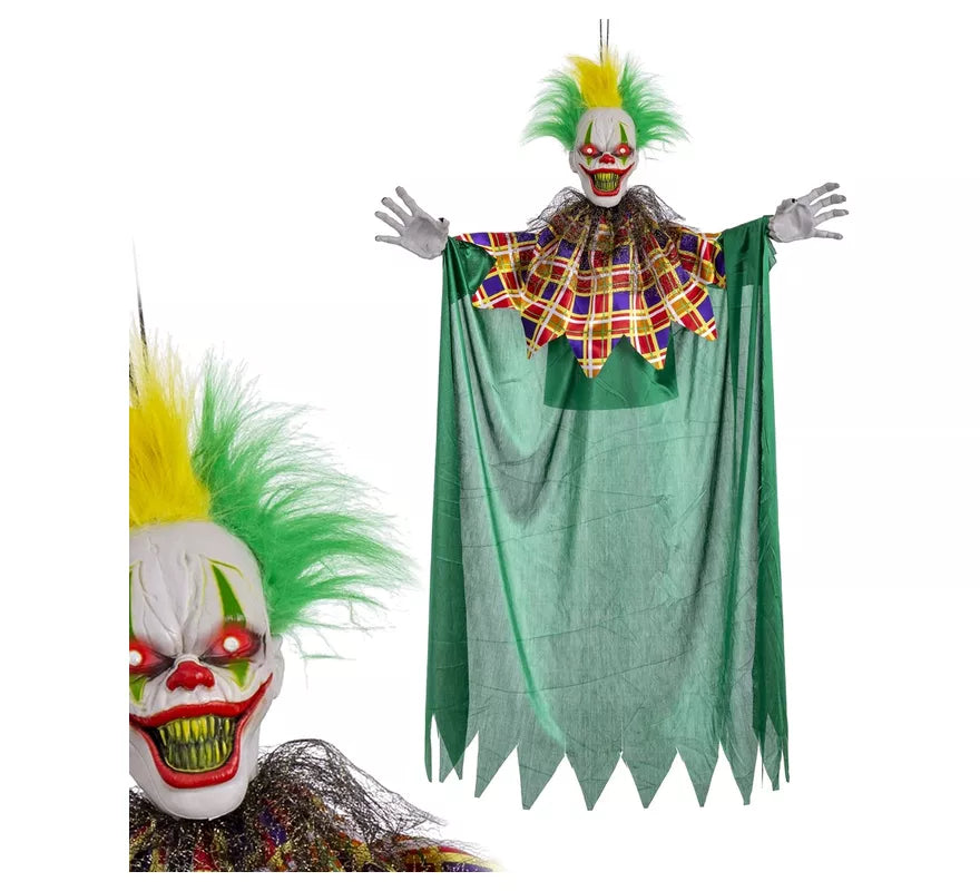 Translation missing: en.Payaso Terrorífico verde con Luz, Sonido y Movimiento de 50x11x100 cm