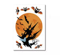 Pegatina de Casa Embrujada naranja de vinilo de 20x30 cm