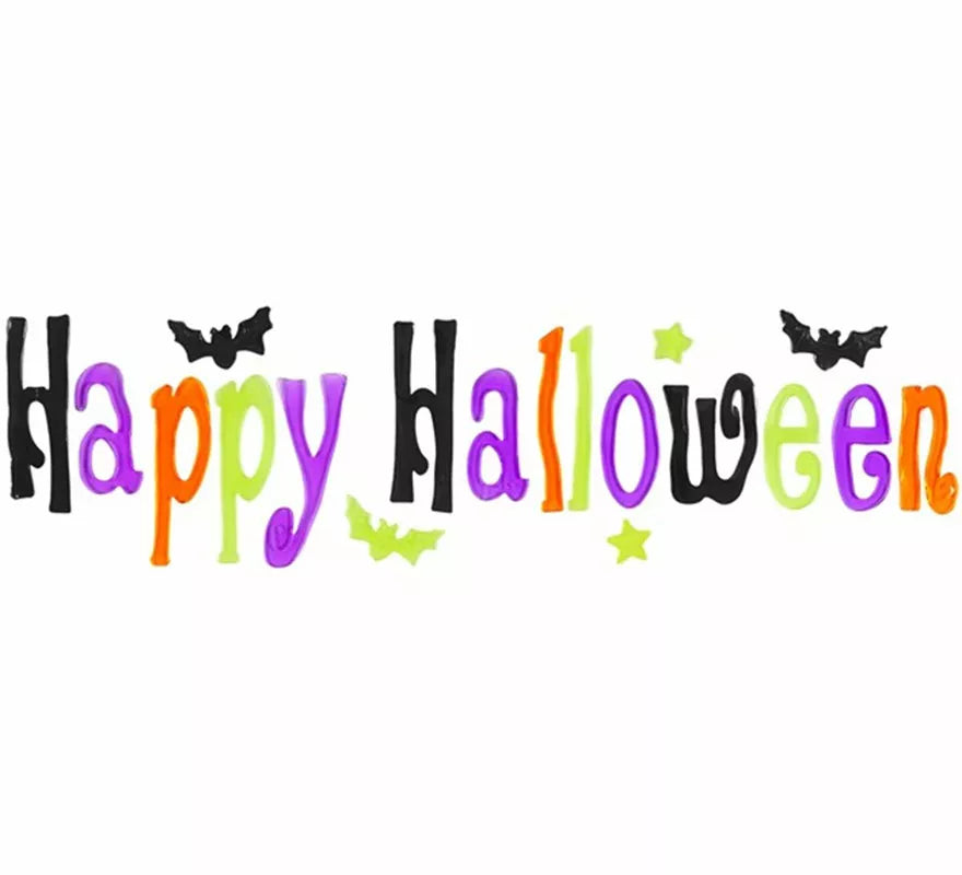 Translation missing: en.Pegatina de Gel para Ventana 'Happy Halloween' de 50x15 cm