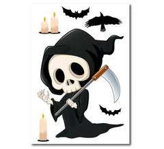 Cute Death Vinyl Sticker 20x30cm