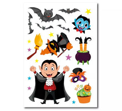 Cute Vampire and Witch Vinyl Sticker 20x30cm