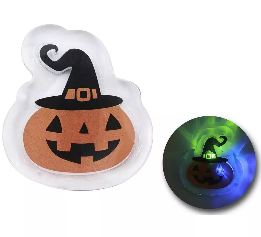 Translation missing: en.Pegatina Gel 10x15 Led Calabaza con Sombrero de 10x15 cm