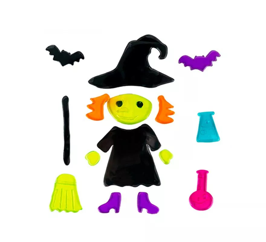 Pegatina Gel Bruja Feliz