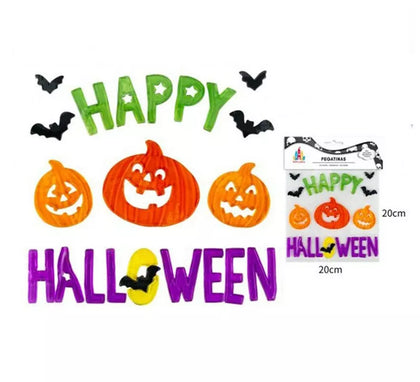 Pegatina Gel Calabaza Happy Halloween