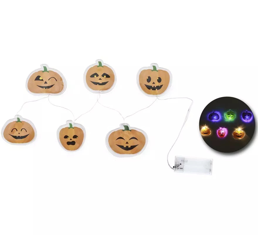 Pegatina Gel Led Calabazas Halloween
