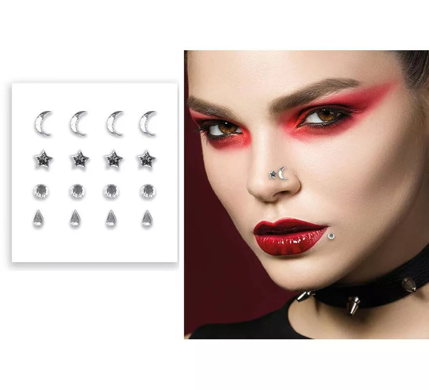 Translation missing: en.Pegatina Piercing plata para la cara