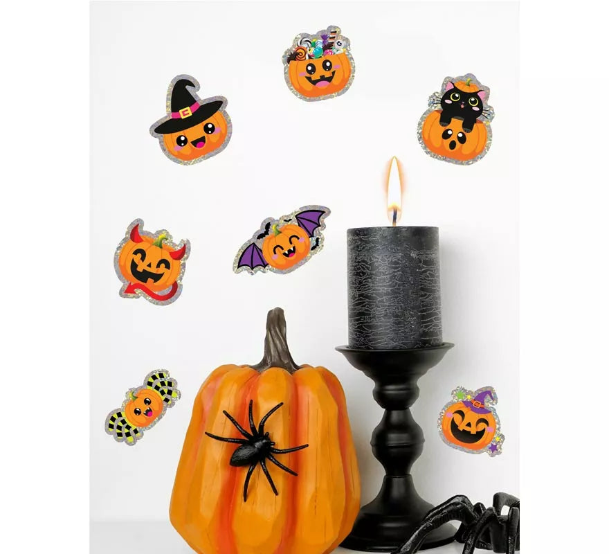 Translation missing: en.Pegatinas Calabaza Surtidas Halloween Holográficas