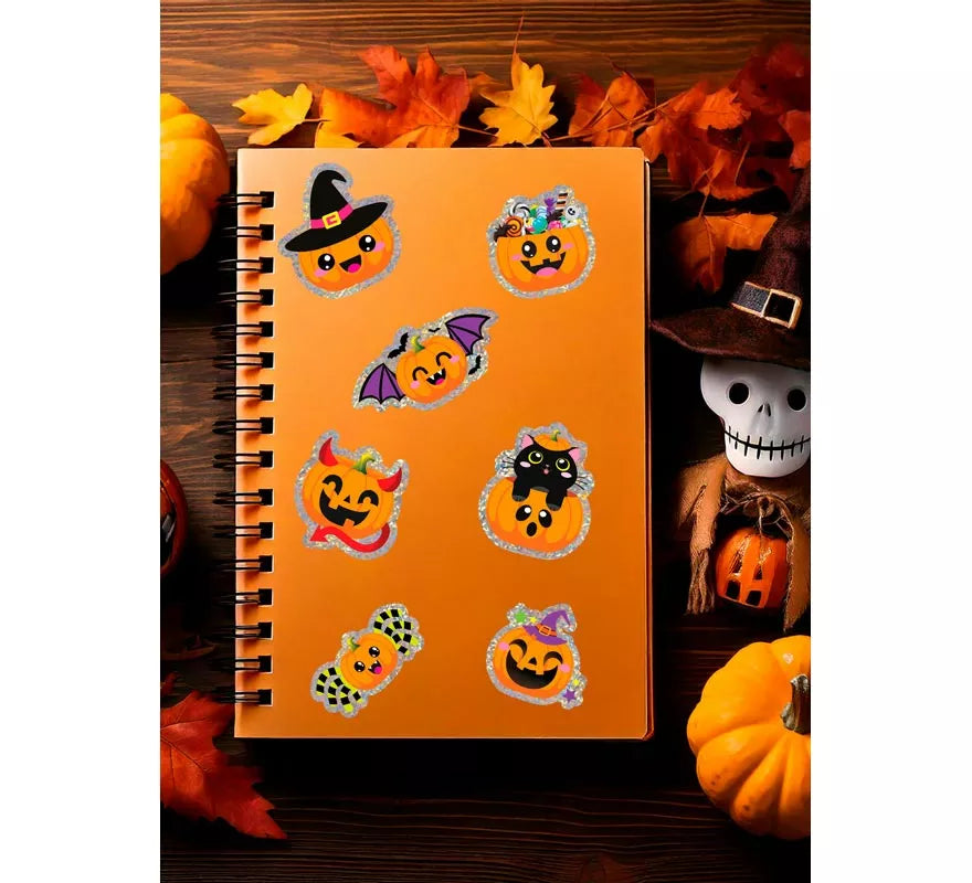 Pegatinas Calabaza Surtidas Halloween Holográficas
