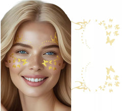 Golden Butterfly Adhesive Face Stickers