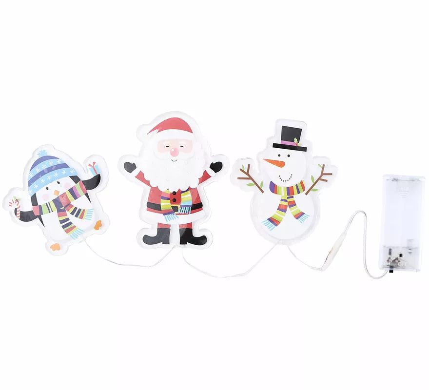 Translation missing: en.Pegatinas Gel Led 3 Figuritas Abrazos de Navidad de 15x30 cm
