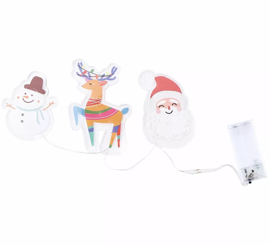 Translation missing: en.Pegatinas Gel Led 3 Figuritas Alegres de Navidad de 15x30 cm