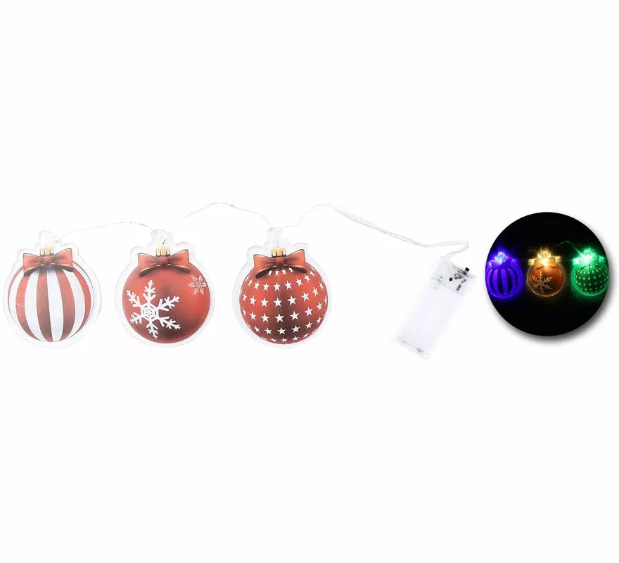 Translation missing: en.Pegatinas Gel Led 3 Figuritas Bolas de Navidad de 15x30 cm