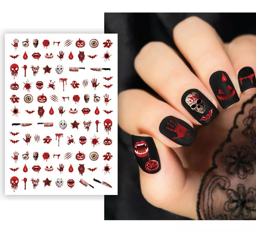Pegatinas para Uñas Sangrientas