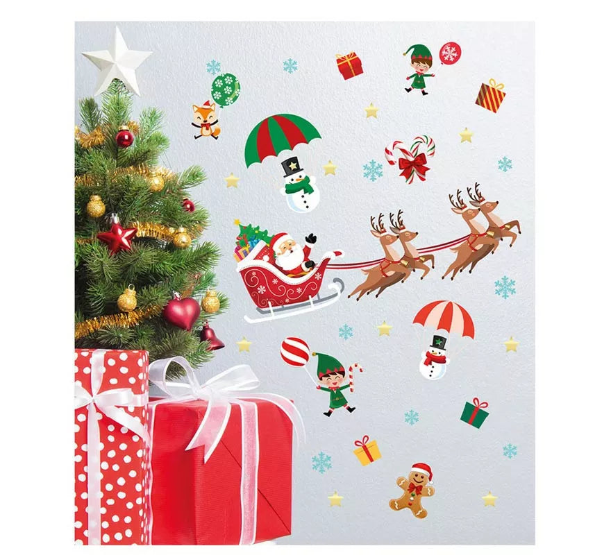 Translation missing: en.Pegatinas Trineo de Papá Noel adhesivas para pared de 25x70 cm