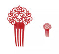 Peineta de Sevillana roja de 14 cm