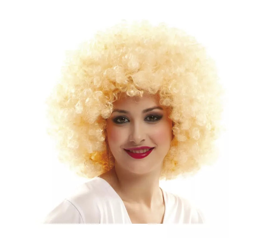 Translation missing: en.Peluca Afro Años 70 rubia