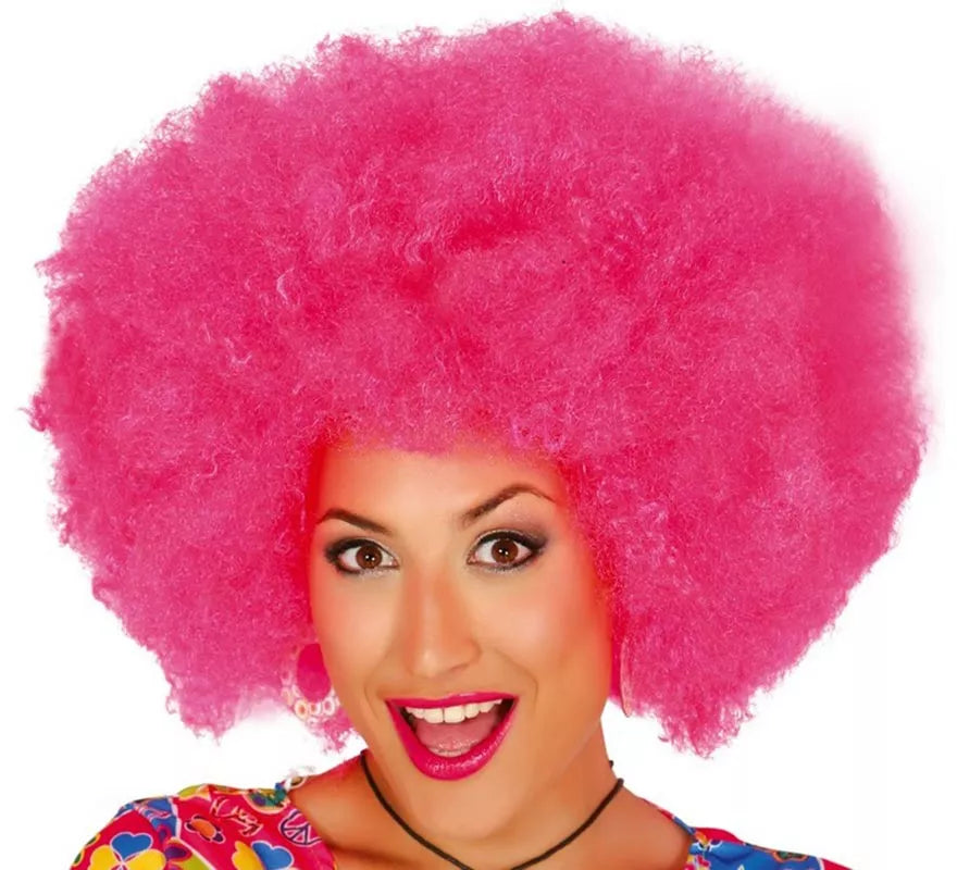 Translation missing: en.Peluca afro extra grande rosa