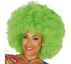 Extra large green afro wig