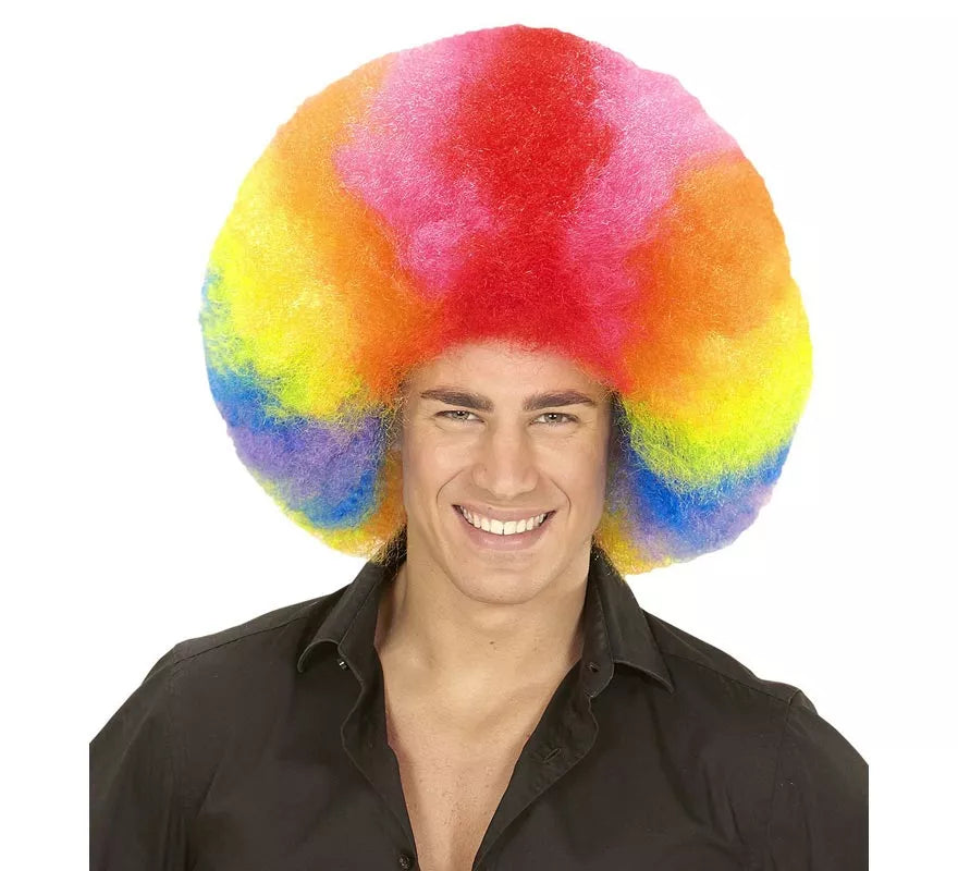 Peluca Afro Sobredimensionada multicolor de alta calidad