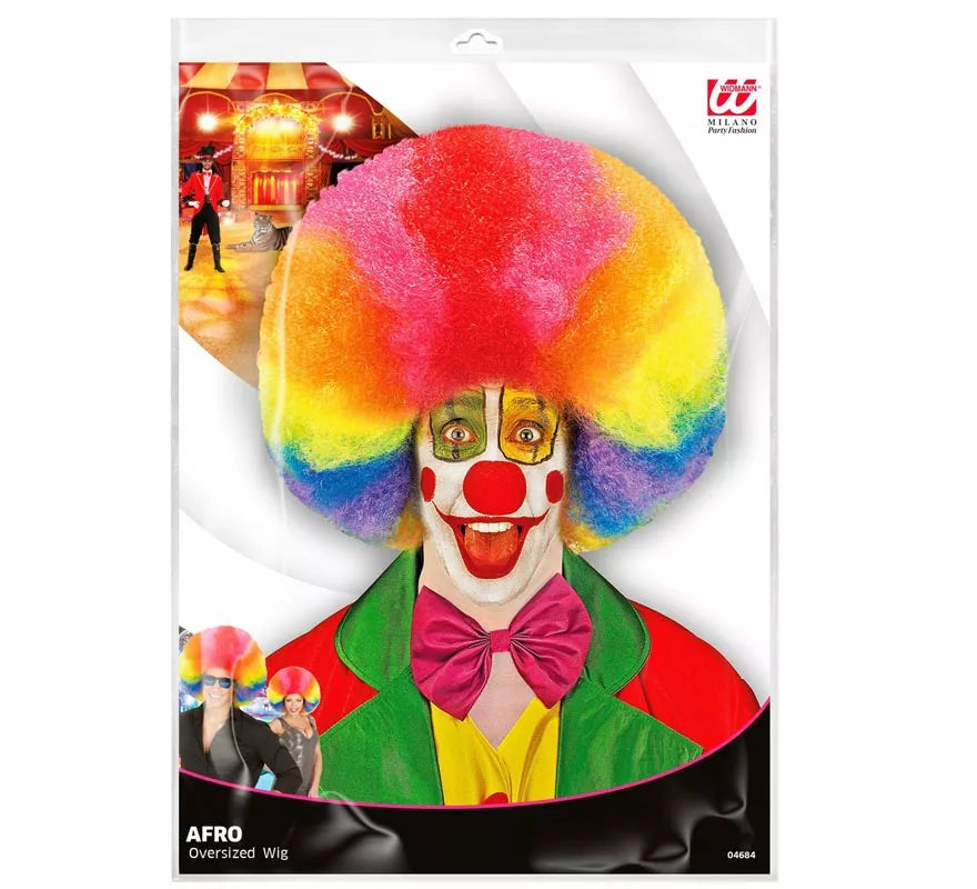 Peluca Afro Sobredimensionada multicolor de alta calidad