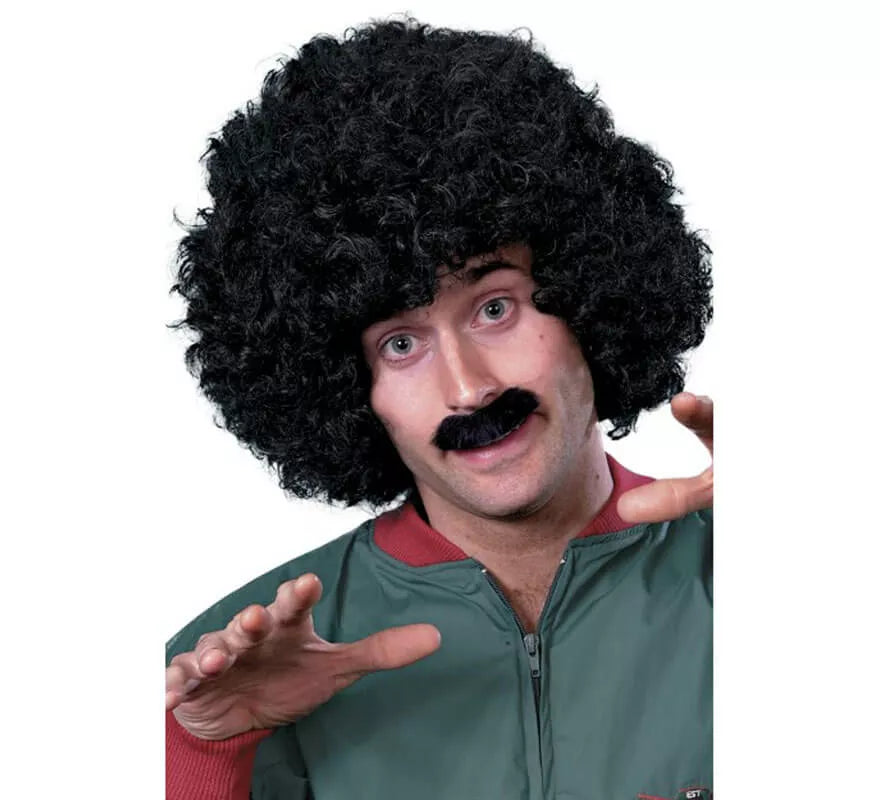 Translation missing: en.Peluca Afro y Bigote Scouser para Hombre