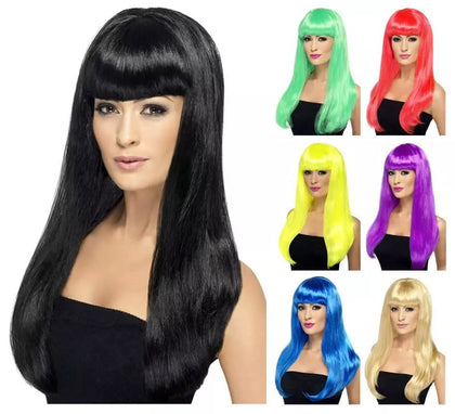 Peluca Babelicious larga con flequillo en varios colores
