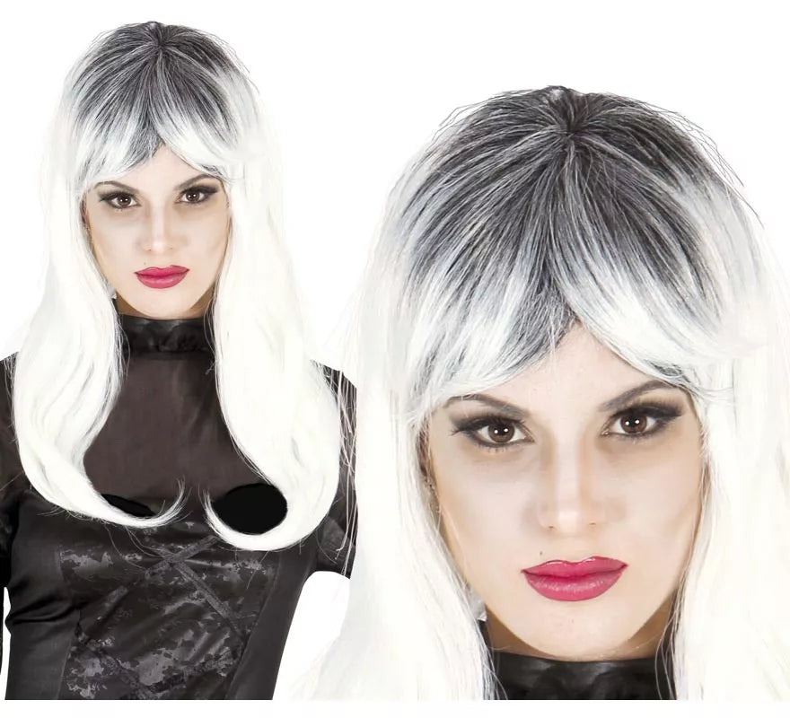 Peluca Blanca de Zombie para Halloween