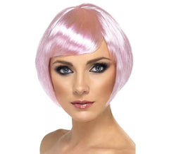 Bob Wig with Pink Bangs