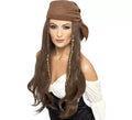 Peluca Castaña y Bandana Mujer Pirata