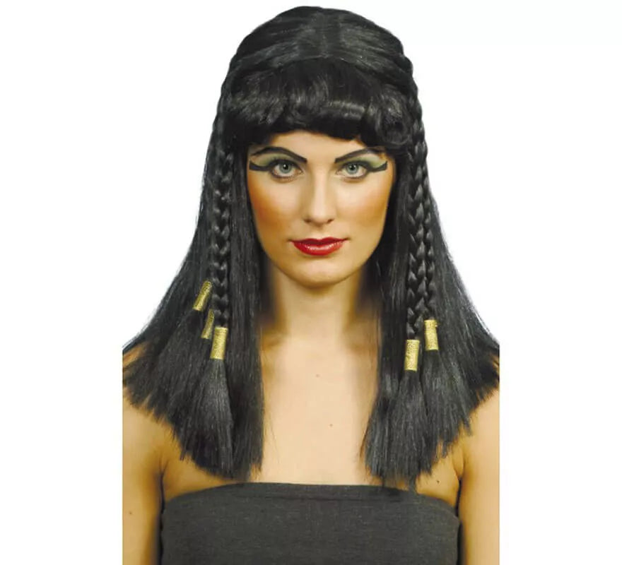 Translation missing: en.Peluca Cleopatra con Ribetes Dorados