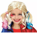 Peluca Coletas Rosa y Azul Infantil