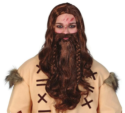 Peluca con Barba de Vikingo en caja