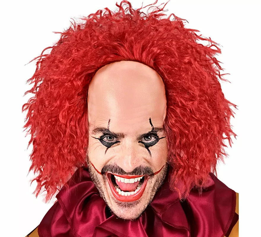Peluca con Calva de Payaso Aterrador