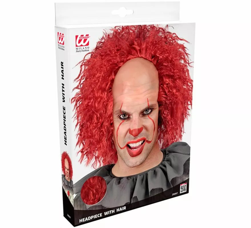 Peluca con Calva de Payaso Aterrador