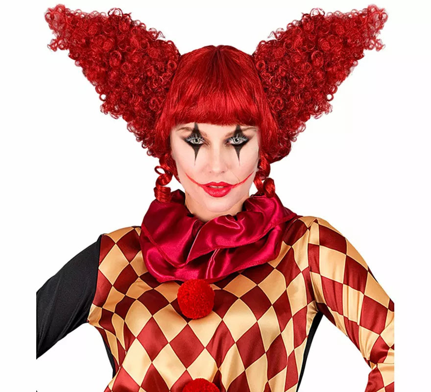 Peluca de Arlequina roja