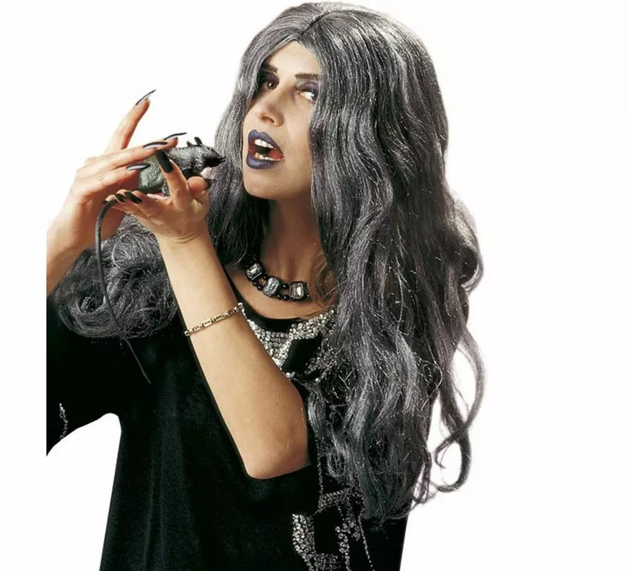 Peluca de Bruja Crudelia gris