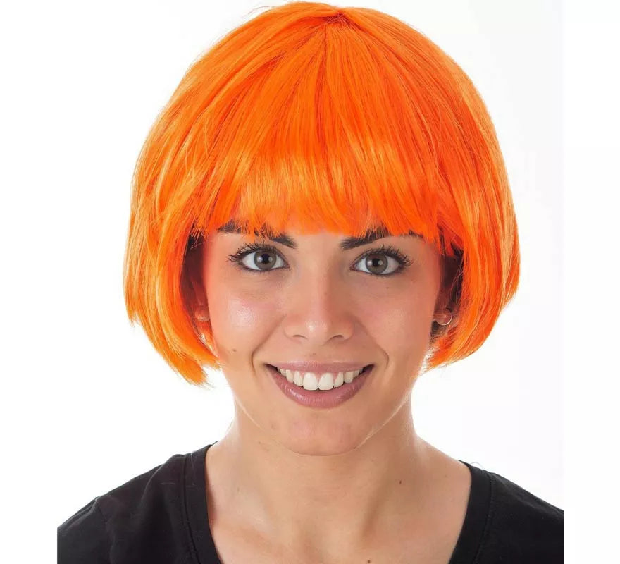 Peluca de Cabaret naranja adulto