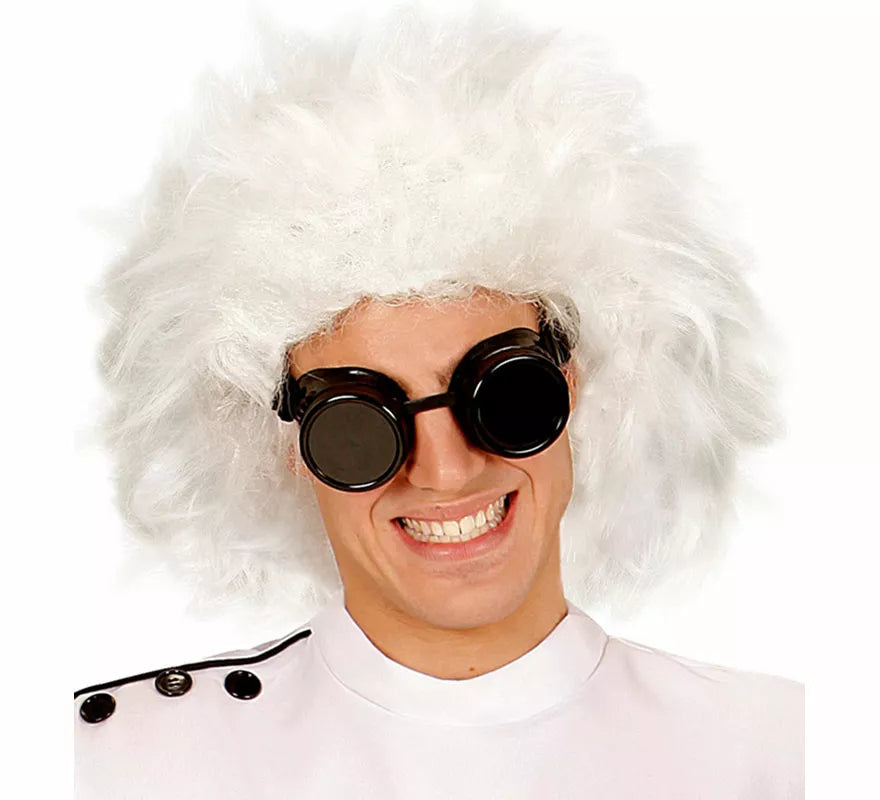 Peluca de Científico Loco blanca