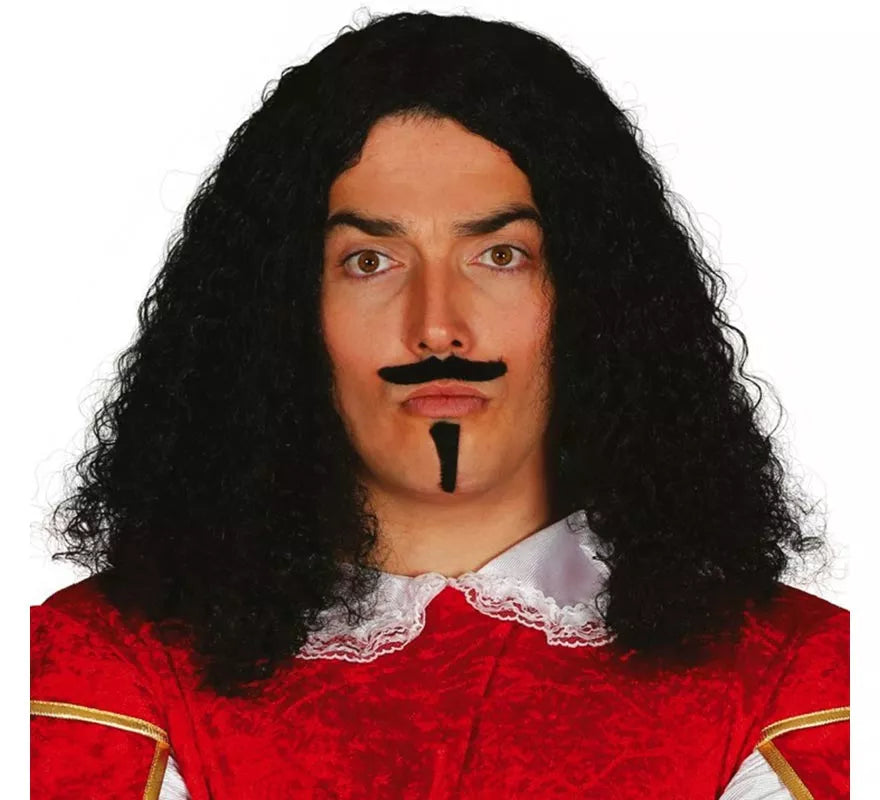 Peluca de época con bigote