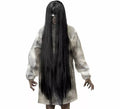Peluca de Espíritu Maligno negra de 100 cm