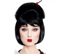 Black Short Japanese Geisha Wig