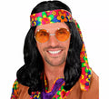 Peluca de Hippie negra con Bandana